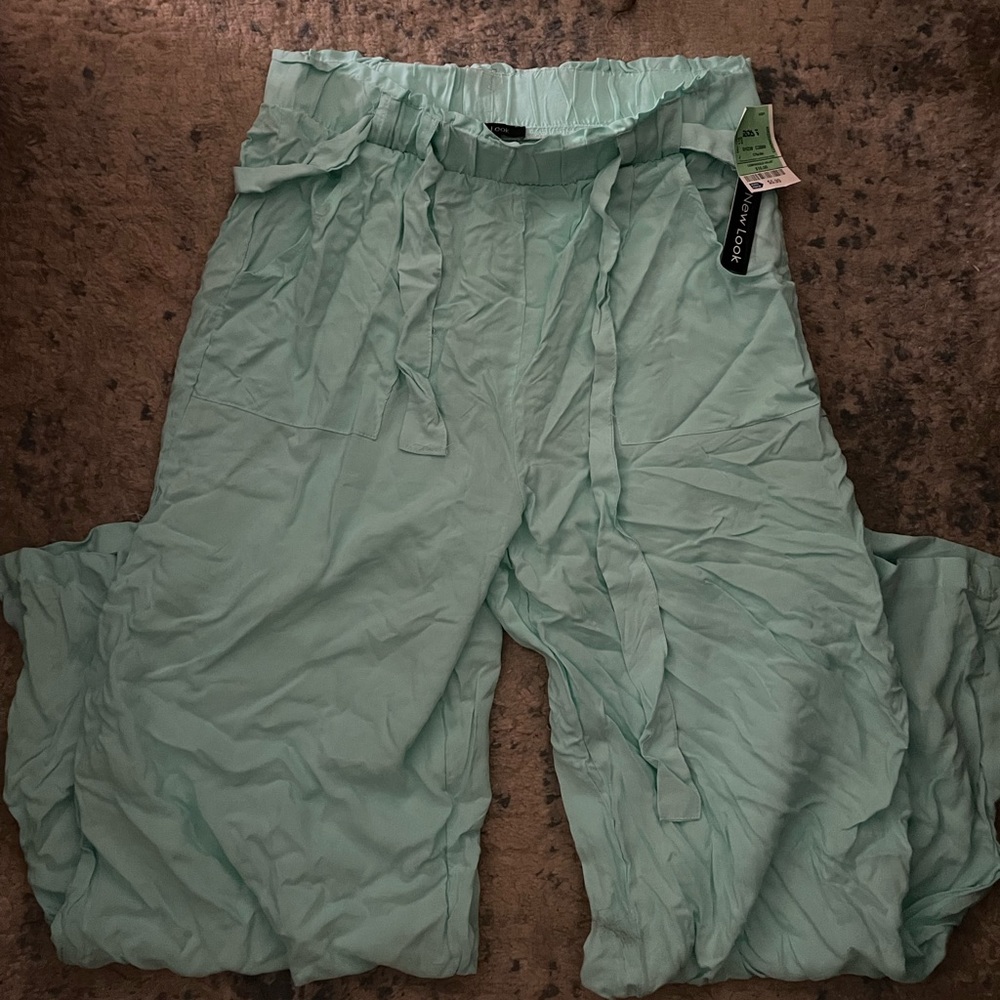Blue Flowy Pants